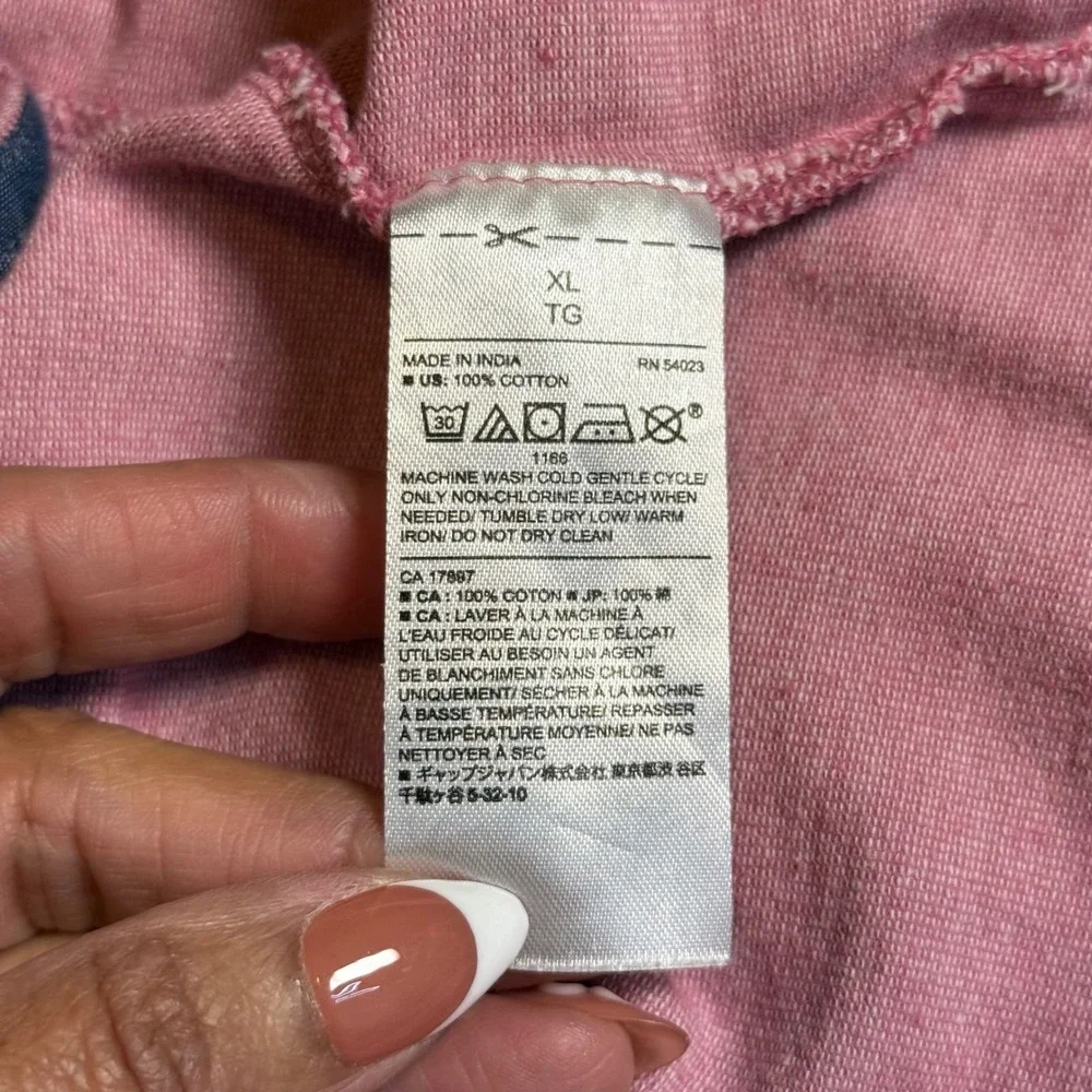 Banana Republic‎ Mens XL Pink Heathered Cotton Short Sleeve Pocket Polo Shirt